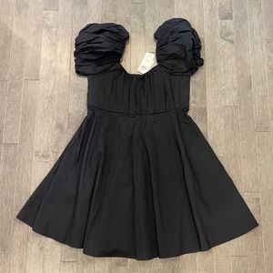 NWT Abercrombie & Fitch Ruched Puff Sleeve Mini Dress